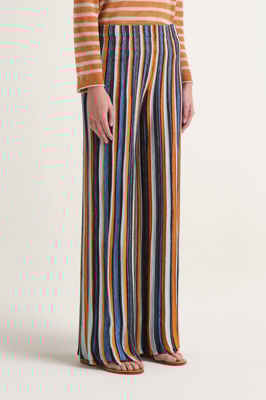 Malìparmi FLEXAGE STRIPES TROUSERS Light Blue JH807178211 Malìparmi FLEXAGE STRIPES TROUSERS Light Blue JH807178211