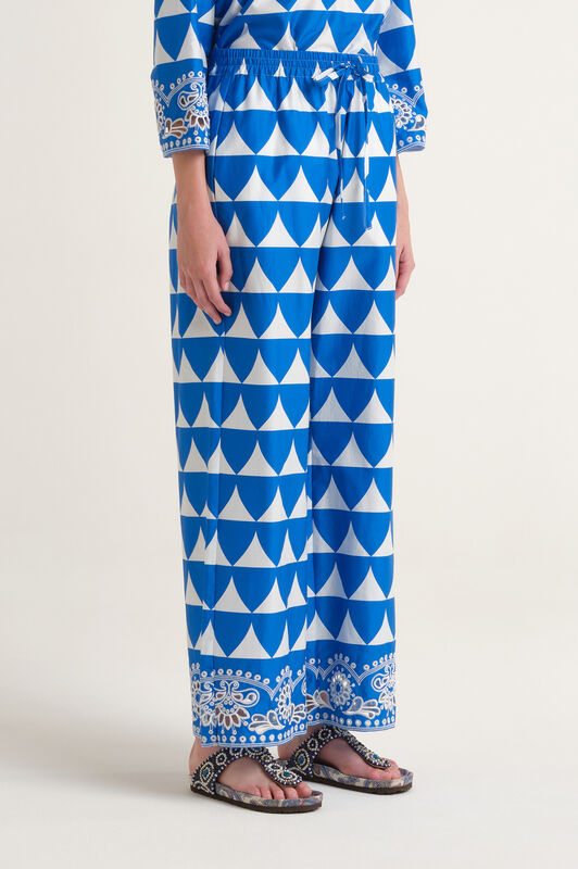 Malìparmi OPTICAL BRODERIE HOSE Blau JH807315216