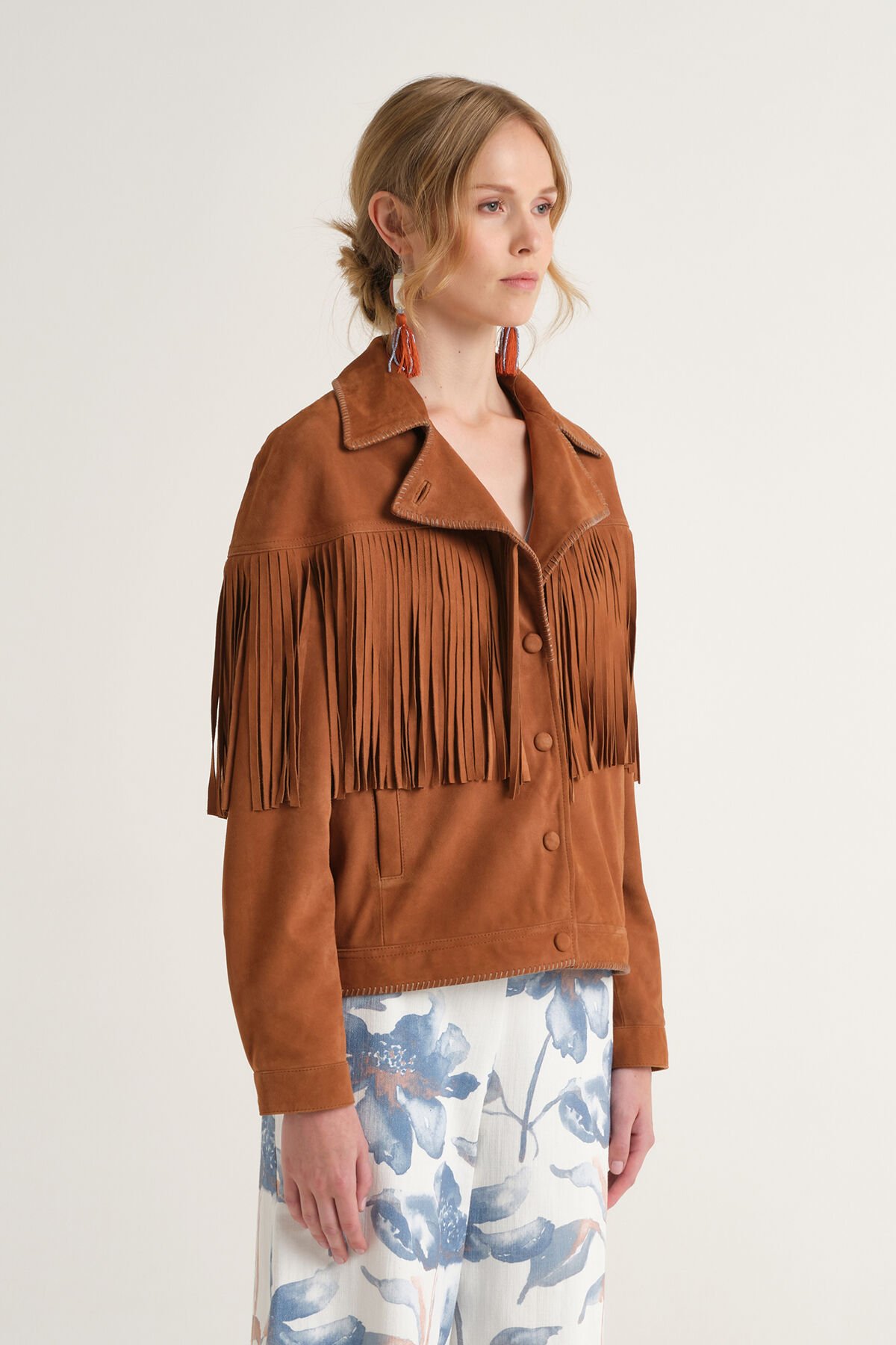 Malìparmi SOFT SUEDE ABRIGO ACOLCHADO Ámbar JA535301562