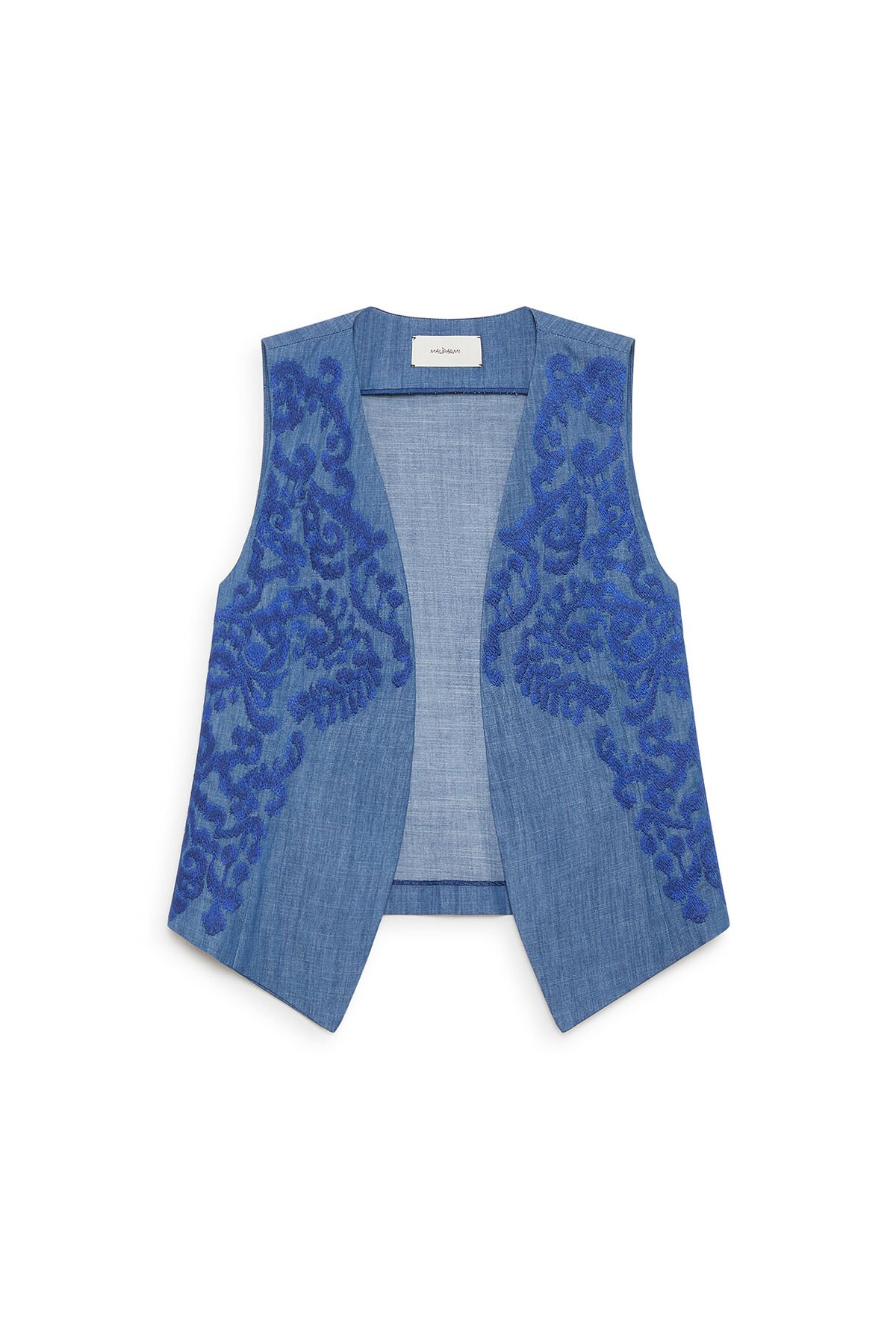 Malìparmi IKAT ON CHAMBRAY VEST Blue JE112810210 Malìparmi IKAT ON CHAMBRAY VEST Blue JE112810210
