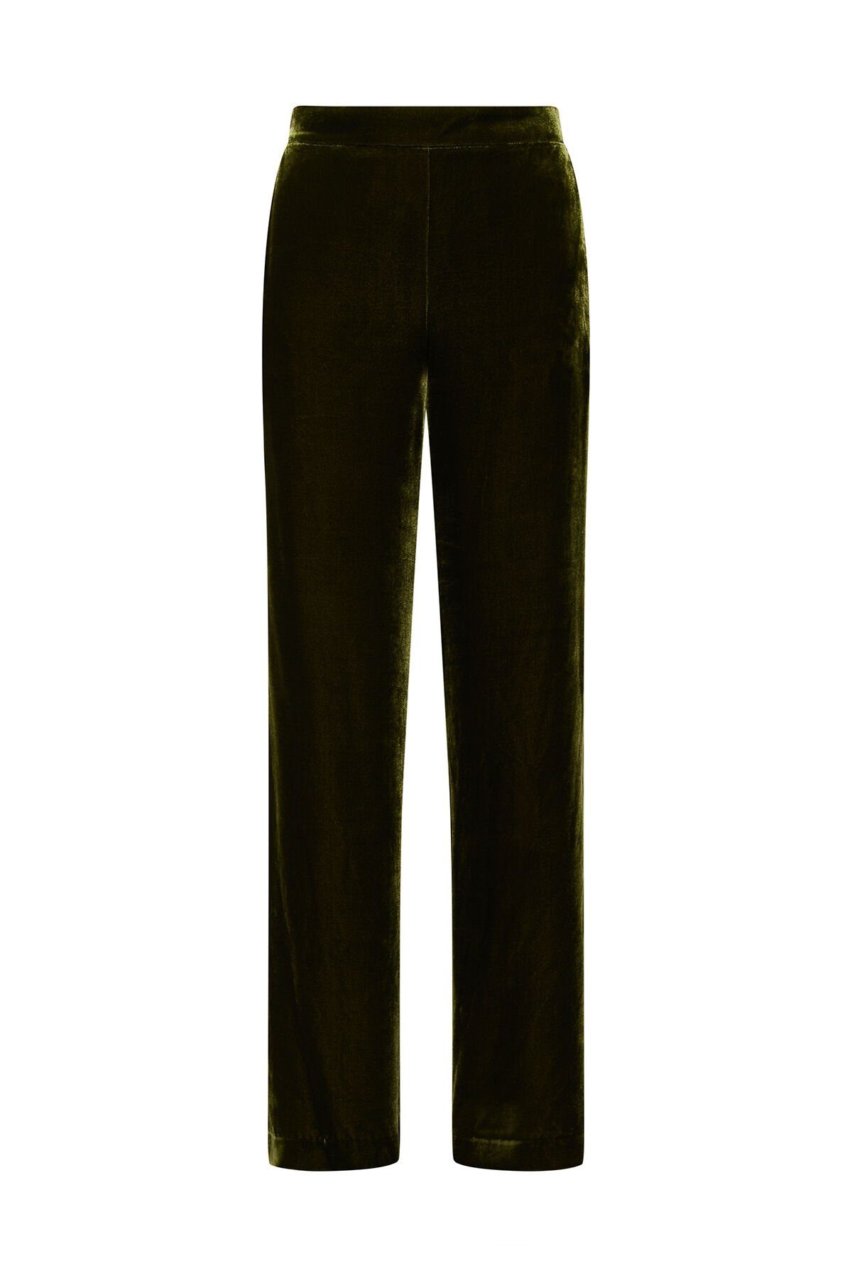 Maliparmi FLUID VELVET TROUSERS Military Green JH757961026