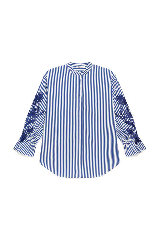 Malìparmi STRIPED FLEUR SHIRT Night Blue JM558515222