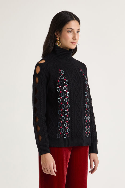 Maliparmi JEWEL WOOL KNITWEAR Black JQ510678201
