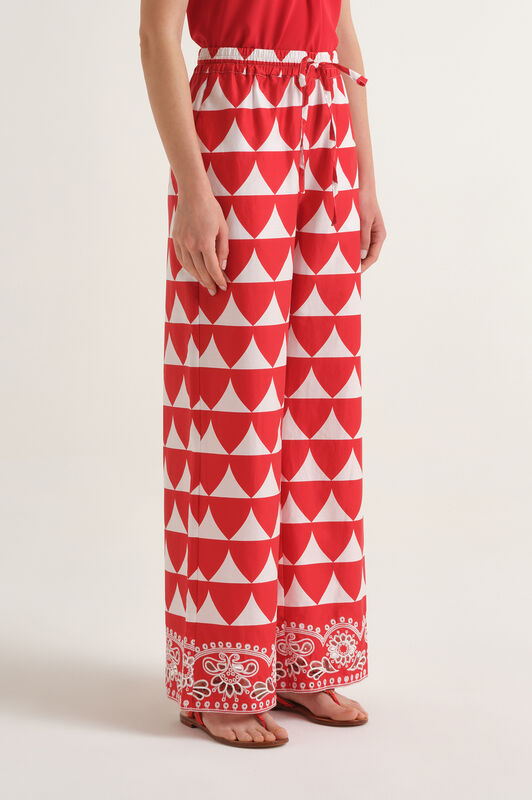 Malìparmi OPTICAL BRODERIE PANTALON Rouge JH807315216