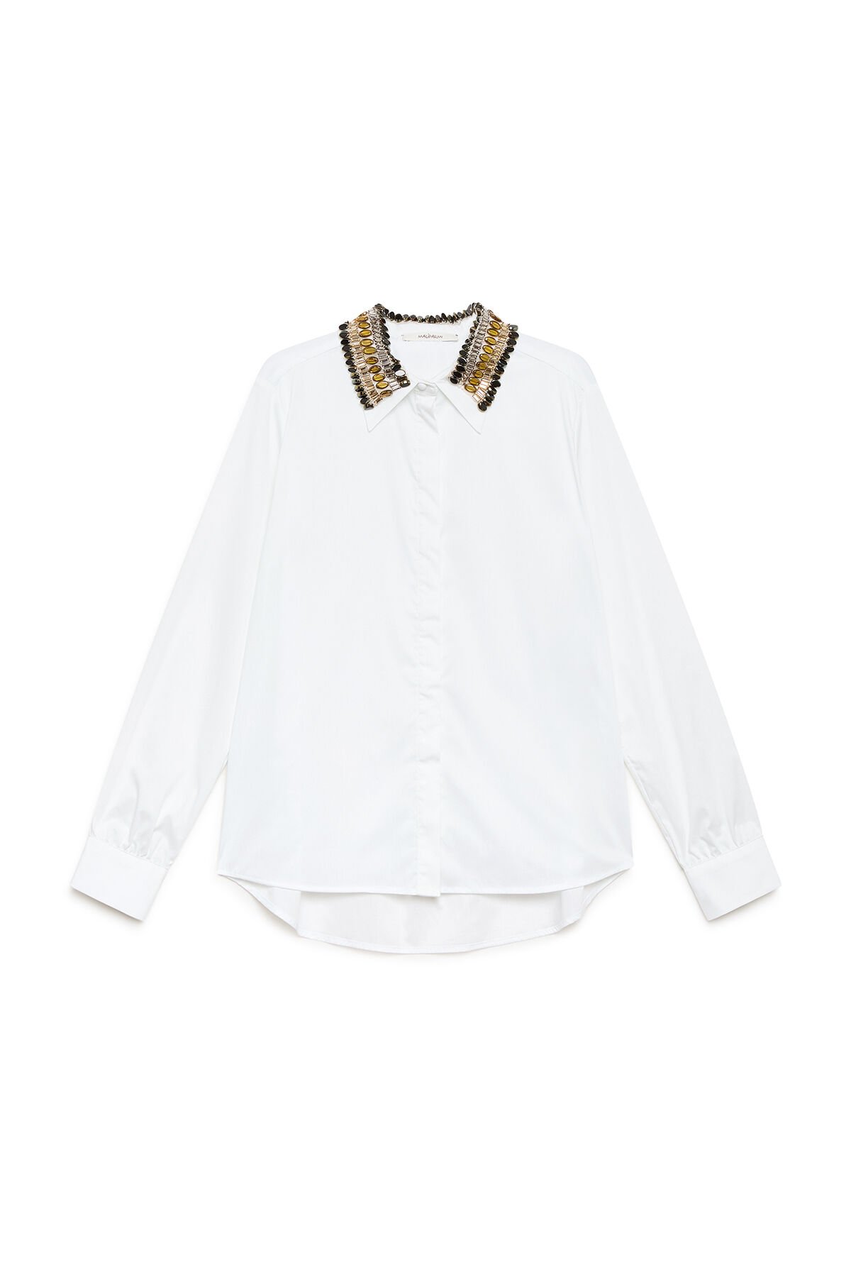 Maliparmi SPARKLE POPELINE SHIRT Optical White JM556415214 Maliparmi SPARKLE POPELINE SHIRT Optical White JM556415214