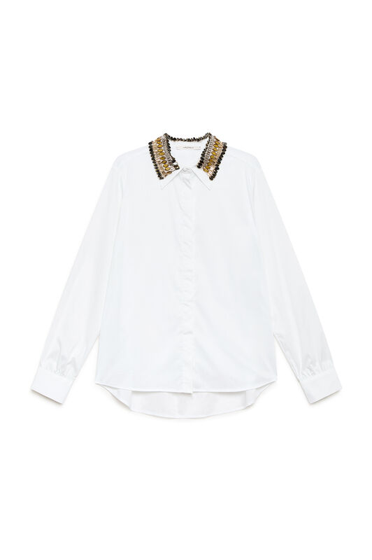 Maliparmi SPARKLE POPELINE SHIRT Optical White JM556415214 Maliparmi SPARKLE POPELINE SHIRT Optical White JM556415214