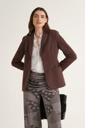 Maliparmi SLEEK MATTE BLAZER Cool Brown JD645550689