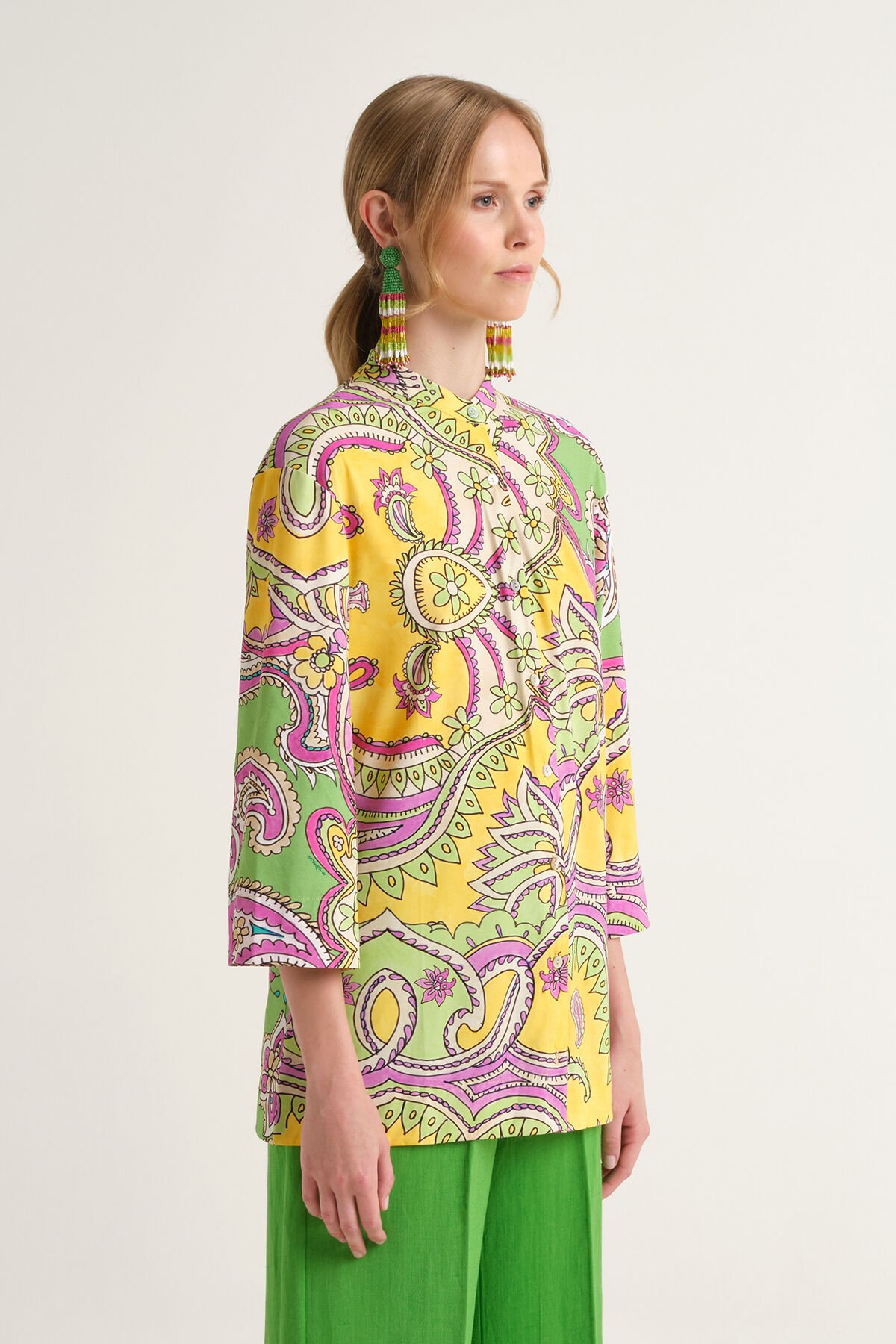 Malìparmi HIPPIE LOTUS KAFTAN Green JM557570671 Malìparmi HIPPIE LOTUS KAFTAN Green JM557570671