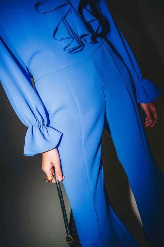 Maliparmi SABLÈ CREPE TROUSERS Electric Blue JH756650166 Maliparmi SABLÈ CREPE TROUSERS Electric Blue JH756650166