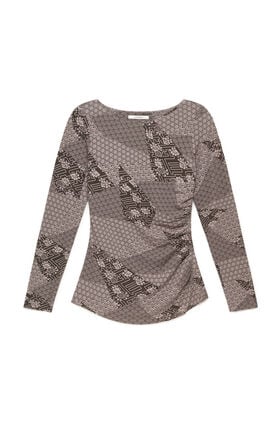 Maliparmi MOSAIC KIMONO T-SHIRT Grey JK029970679