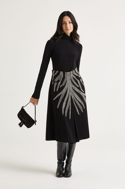 Maliparmi SILVER ZEBRA SKIRT Black JG666450649