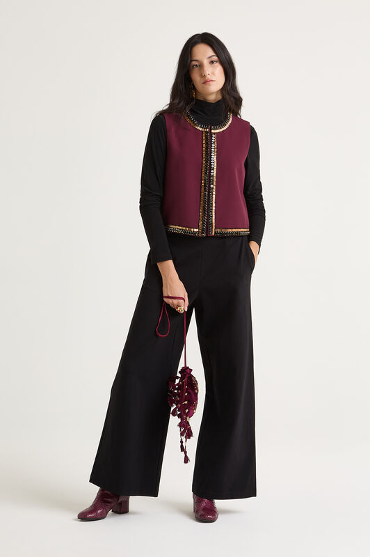 Maliparmi MILANO STITCHING TROUSERS Black JH805350654