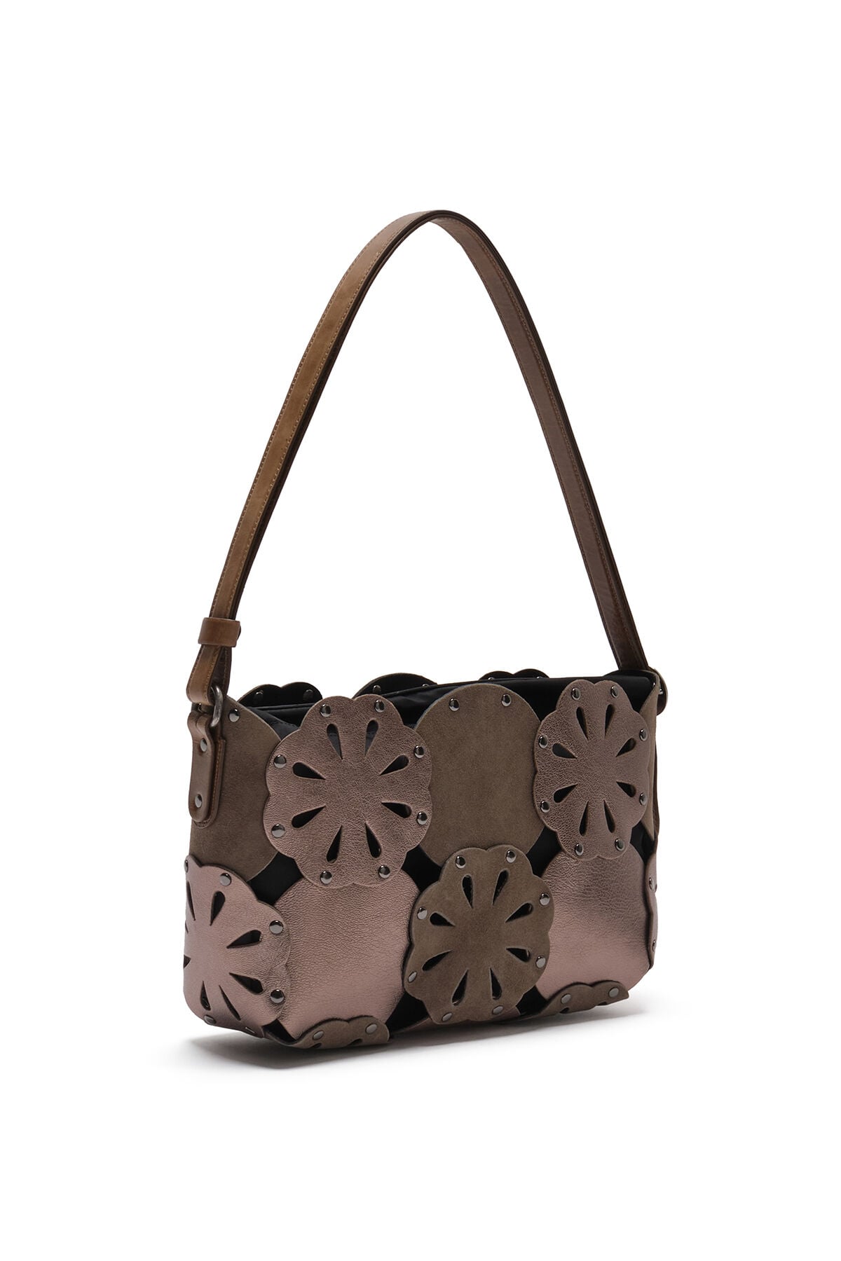 Maliparmi FLOWER BAG LEATHER BLOOM Old Silver BH031101574 Maliparmi FLOWER BAG LEATHER BLOOM Old Silver BH031101574