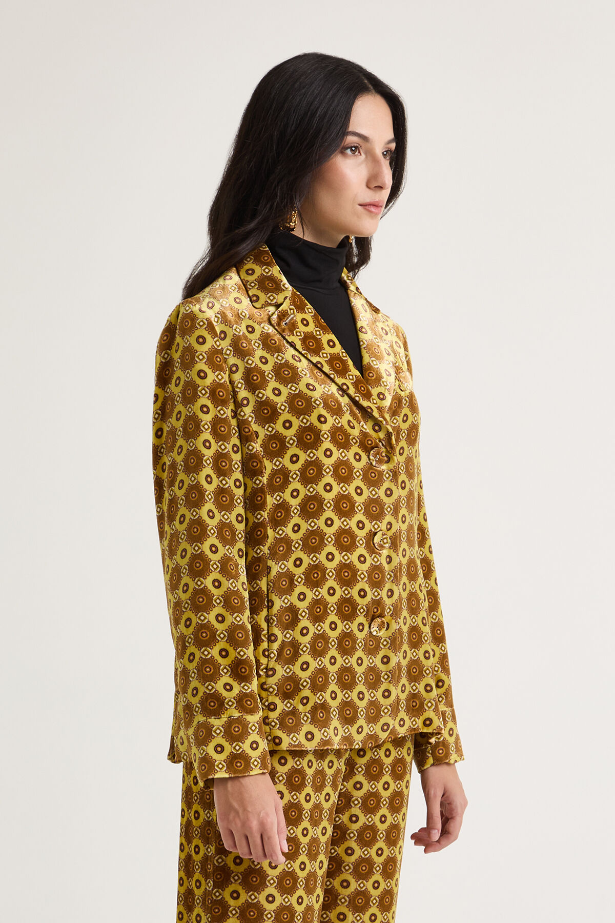 Maliparmi VELVET PRINTS JACKET Yellow JD645260092