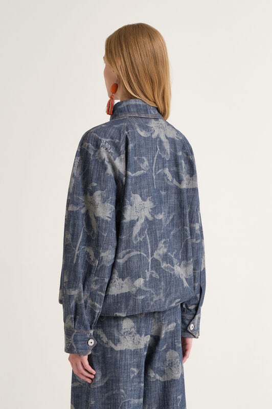 Malìparmi FLORAL DENIM STEPPMANTEL Blau JA535510213