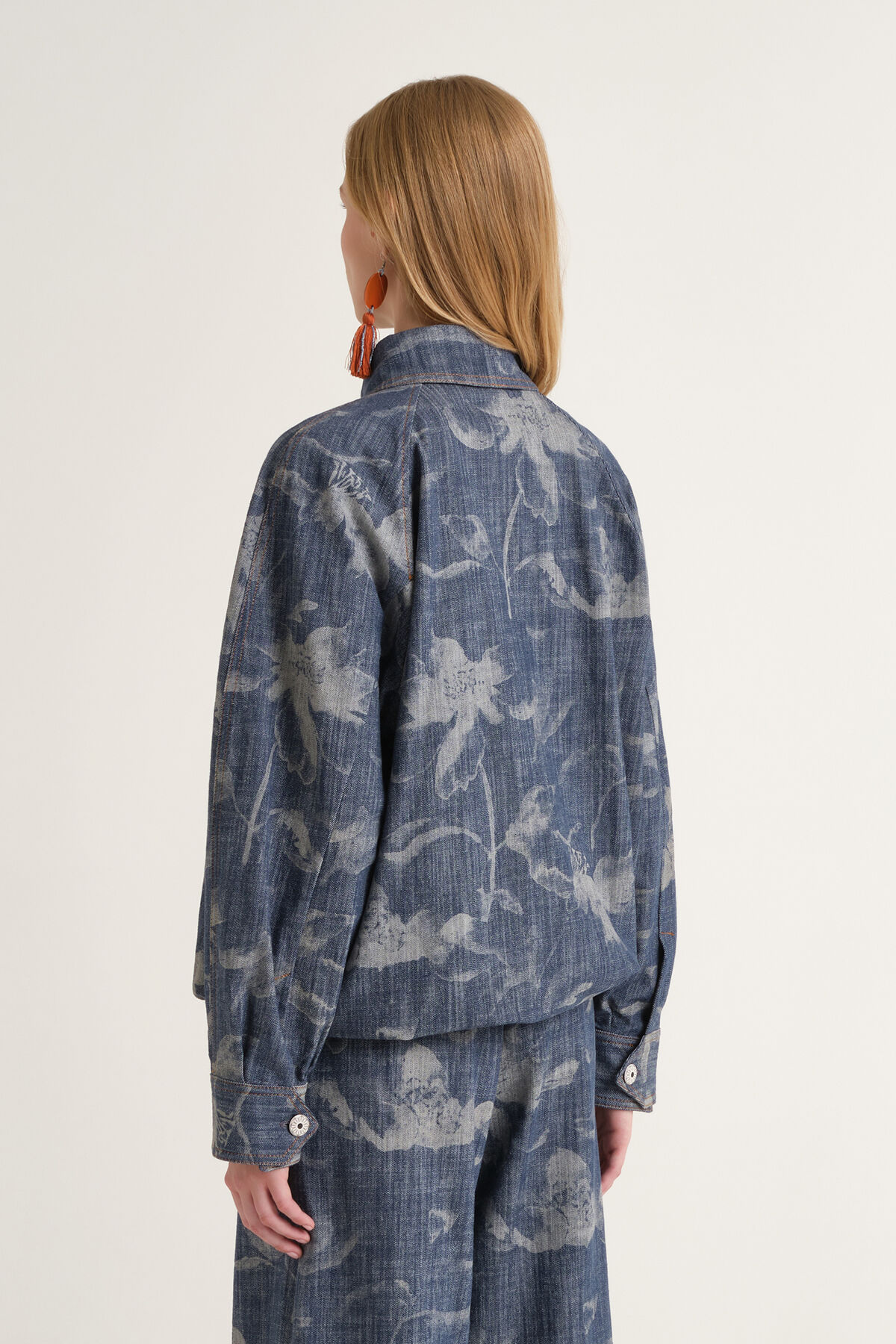 Malìparmi FLORAL DENIM STEPPMANTEL Blau JA535510213