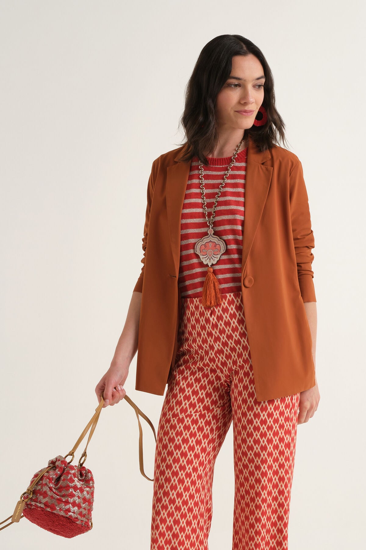Malìparmi SOFT JERSEY JACKET Caramel JD646570210