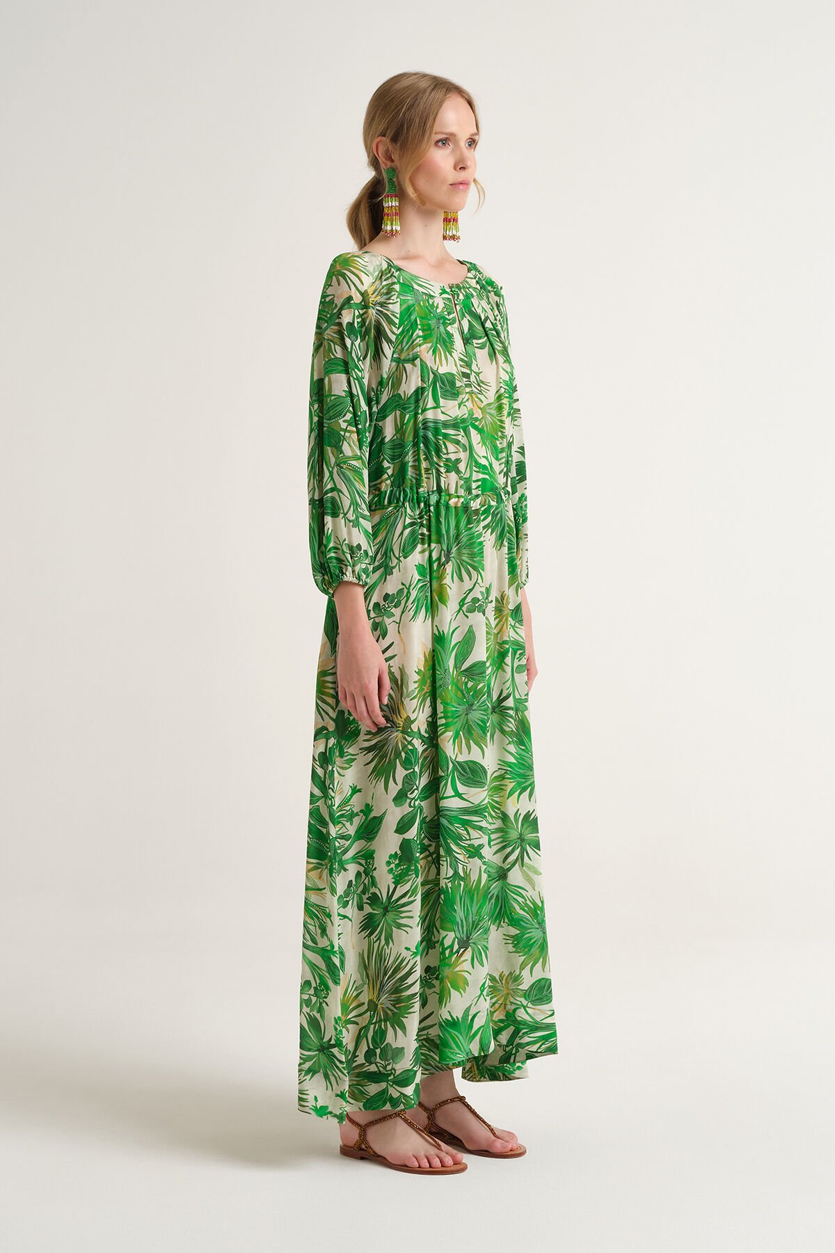 Malìparmi BOTANICAL JUNGLE DRESS Green JF664750663