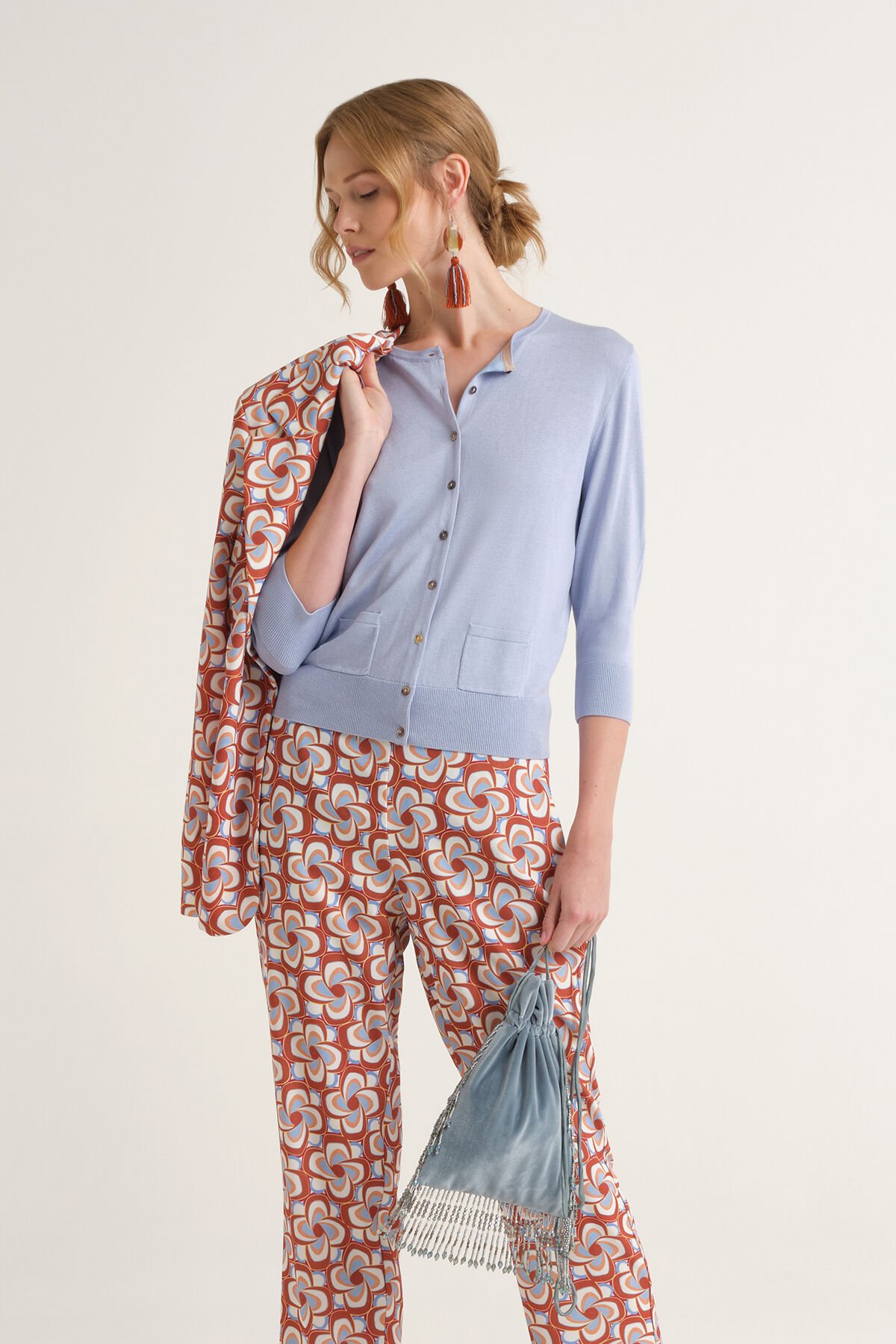 Malìparmi COLOURS OF THE WORLD CARDIGAN Light Blue JN218278074