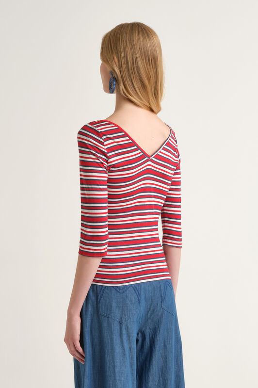 Malìparmi SUMMER STRIPES T-SHIRT Light Blue JK025270676