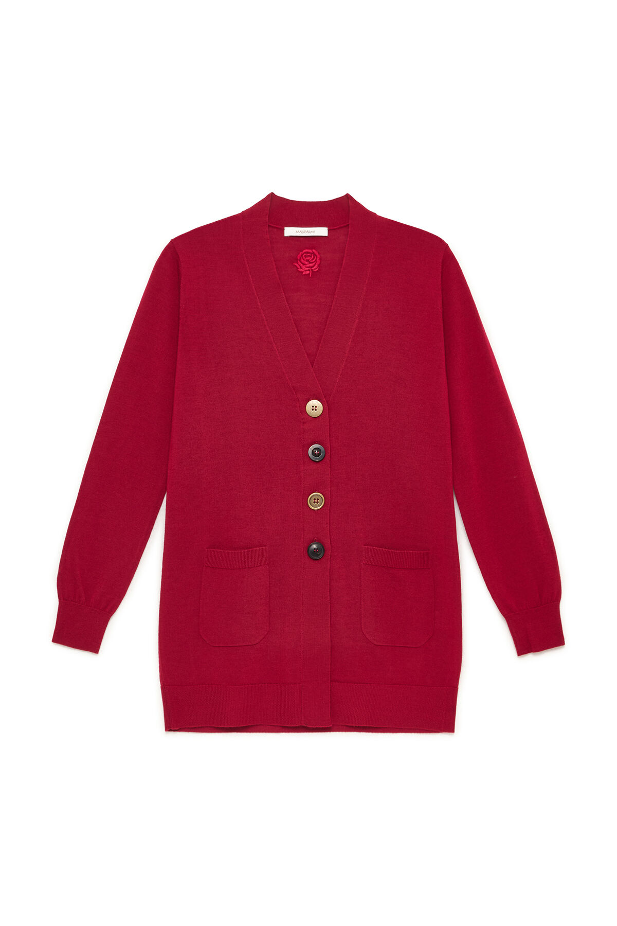 Maliparmi COLOURS OF THE WORLD CARDIGAN Crimson JN215474230 Maliparmi COLOURS OF THE WORLD CARDIGAN Crimson JN215474230