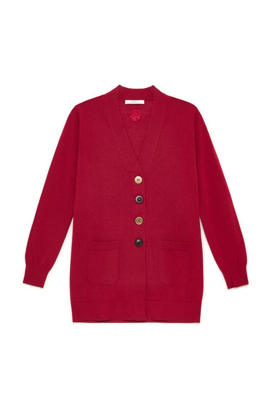 Maliparmi COLOURS OF THE WORLD CARDIGAN Crimson JN215474230 Maliparmi COLOURS OF THE WORLD CARDIGAN Crimson JN215474230