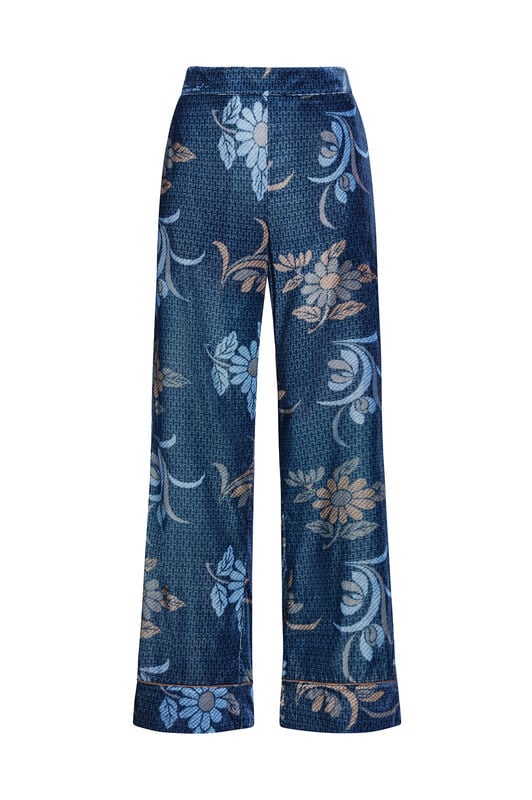 Maliparmi COLLECTION PRINT TROUSER Blue JH808961058 Maliparmi COLLECTION PRINT TROUSER Blue JH808961058