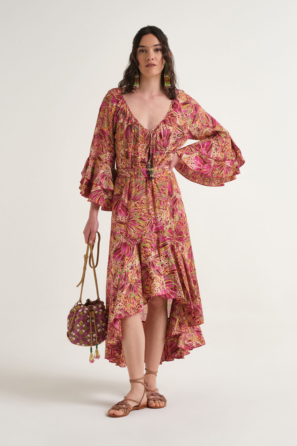 Malìparmi SWEET BUTTERFLY ROBE Jaune JF669515217