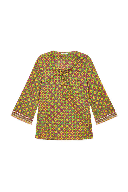 Malìparmi FLORAL SPIN KAFTAN Yellow JM557615215