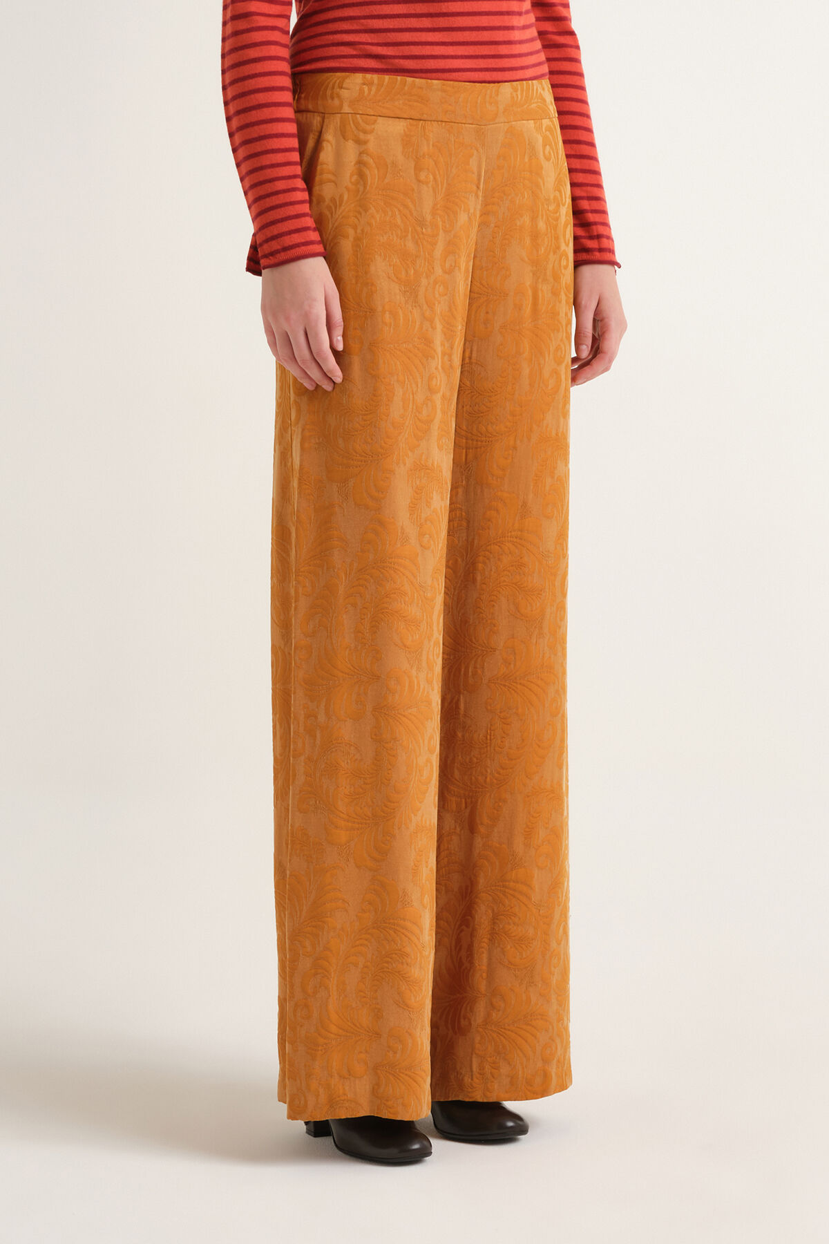 Maliparmi DAMASK JACQUARD TROUSER Amber JH805350684 Maliparmi DAMASK JACQUARD TROUSER Amber JH805350684