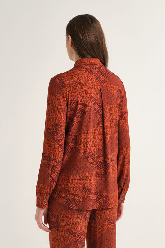 Maliparmi MOSAIC KIMONO SHIRT Red JM556470679 Maliparmi MOSAIC KIMONO SHIRT Red JM556470679