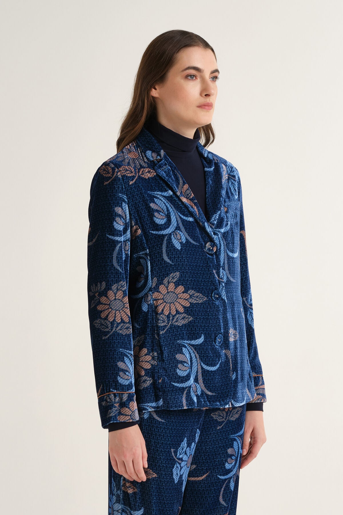 Maliparmi COLLECTION PRINT BLAZER Blue JD645261058 Maliparmi COLLECTION PRINT BLAZER Blue JD645261058