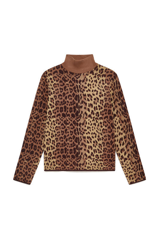 Maliparmi JACQUARD COMFORT KNIT Brown JQ513478219 Maliparmi JACQUARD COMFORT KNIT Brown JQ513478219