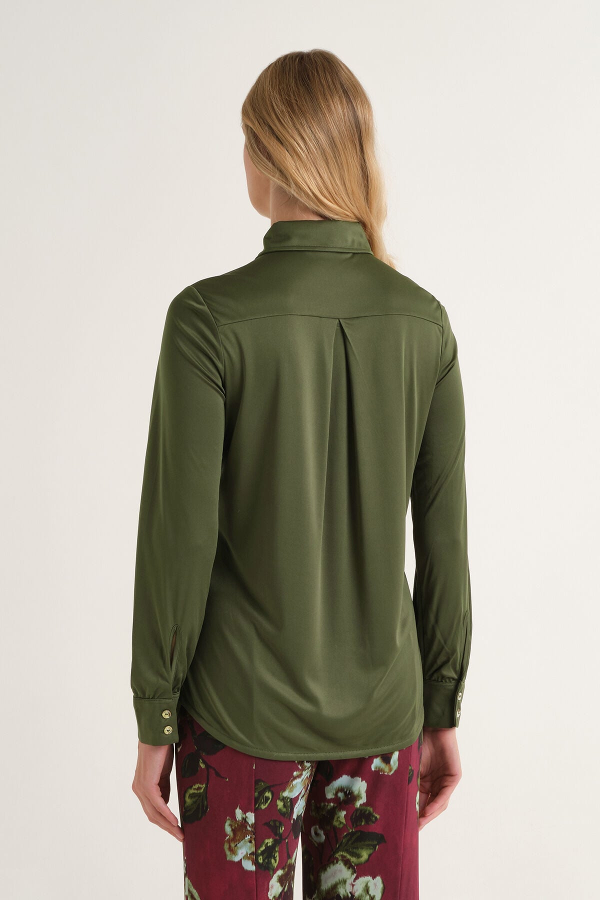 Maliparmi PLANE POLY JERSEY SHIRT Fern JM556470683 Maliparmi PLANE POLY JERSEY SHIRT Fern JM556470683