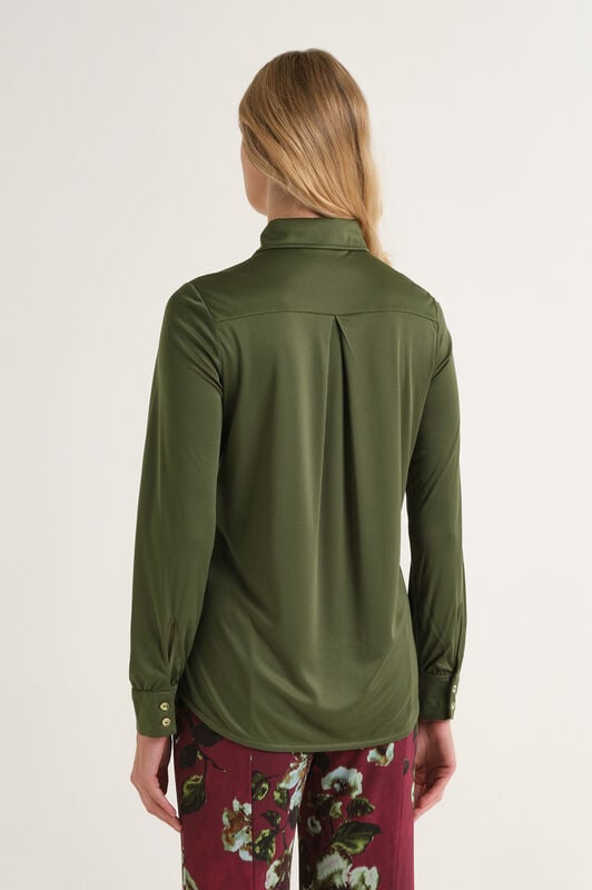 Maliparmi PLANE POLY JERSEY SHIRT Fern JM556470683 Maliparmi PLANE POLY JERSEY SHIRT Fern JM556470683