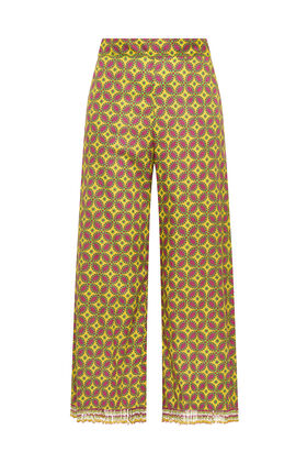 Malìparmi FLORAL SPIN TROUSERS Yellow JH805815215