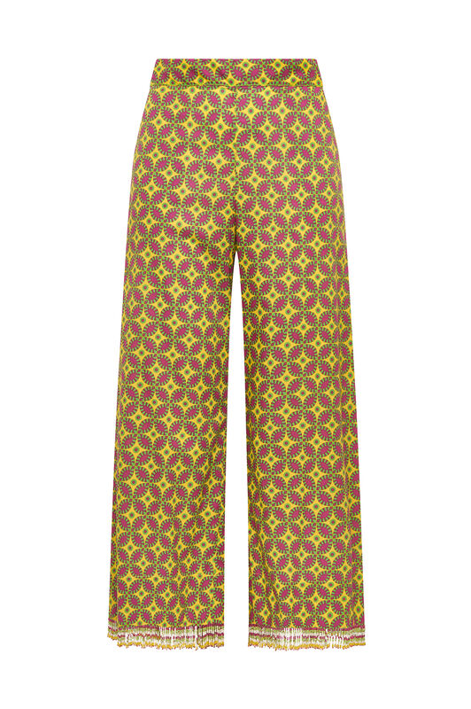 Malìparmi FLORAL SPIN TROUSERS Yellow JH805815215