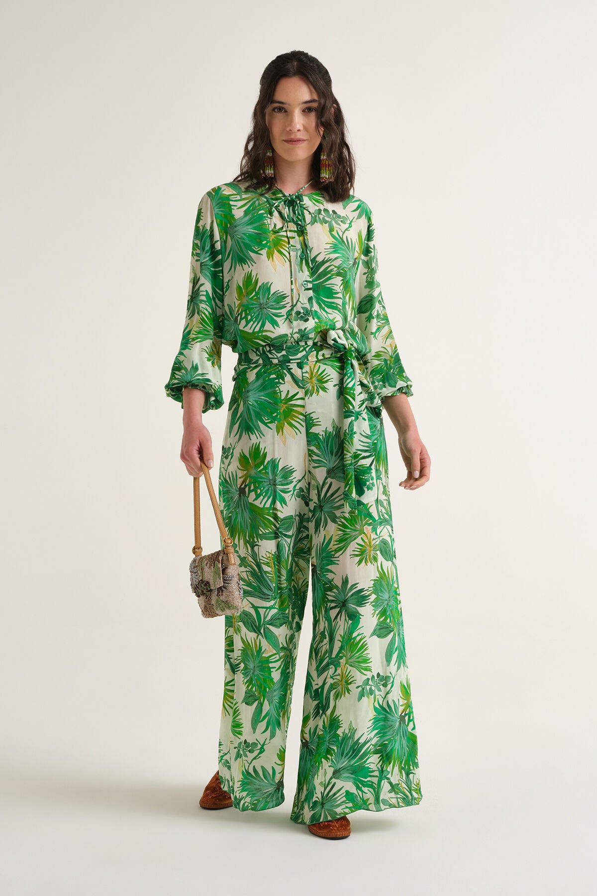 Malìparmi BOTANICAL JUNGLE PANTALON Vert JH806050663