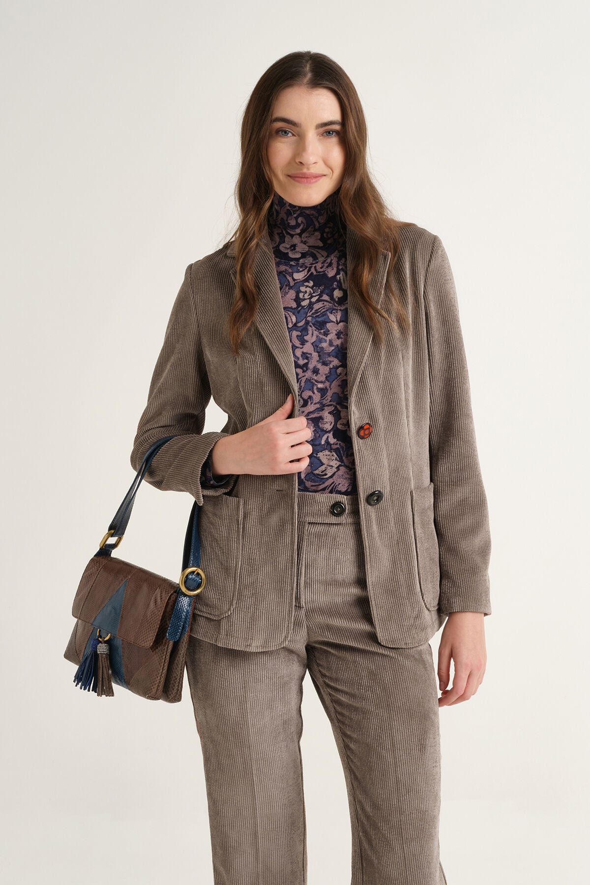 Maliparmi CORDUROY VELVET BLAZER Rock JD649761060 Maliparmi CORDUROY VELVET BLAZER Rock JD649761060