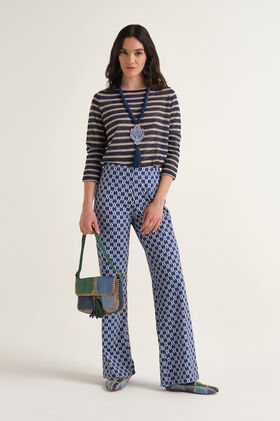 Malìparmi DIAMOND GLOW TROUSERS Blue JH400970674