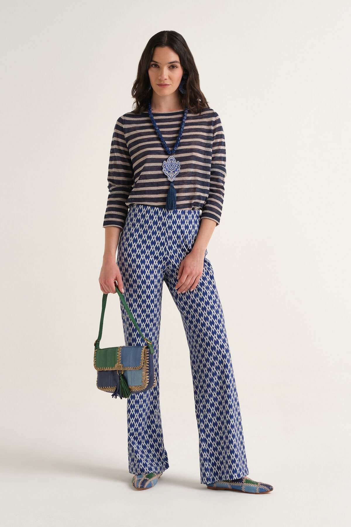 Malìparmi DIAMOND GLOW PANTALON Bleu JH400970674