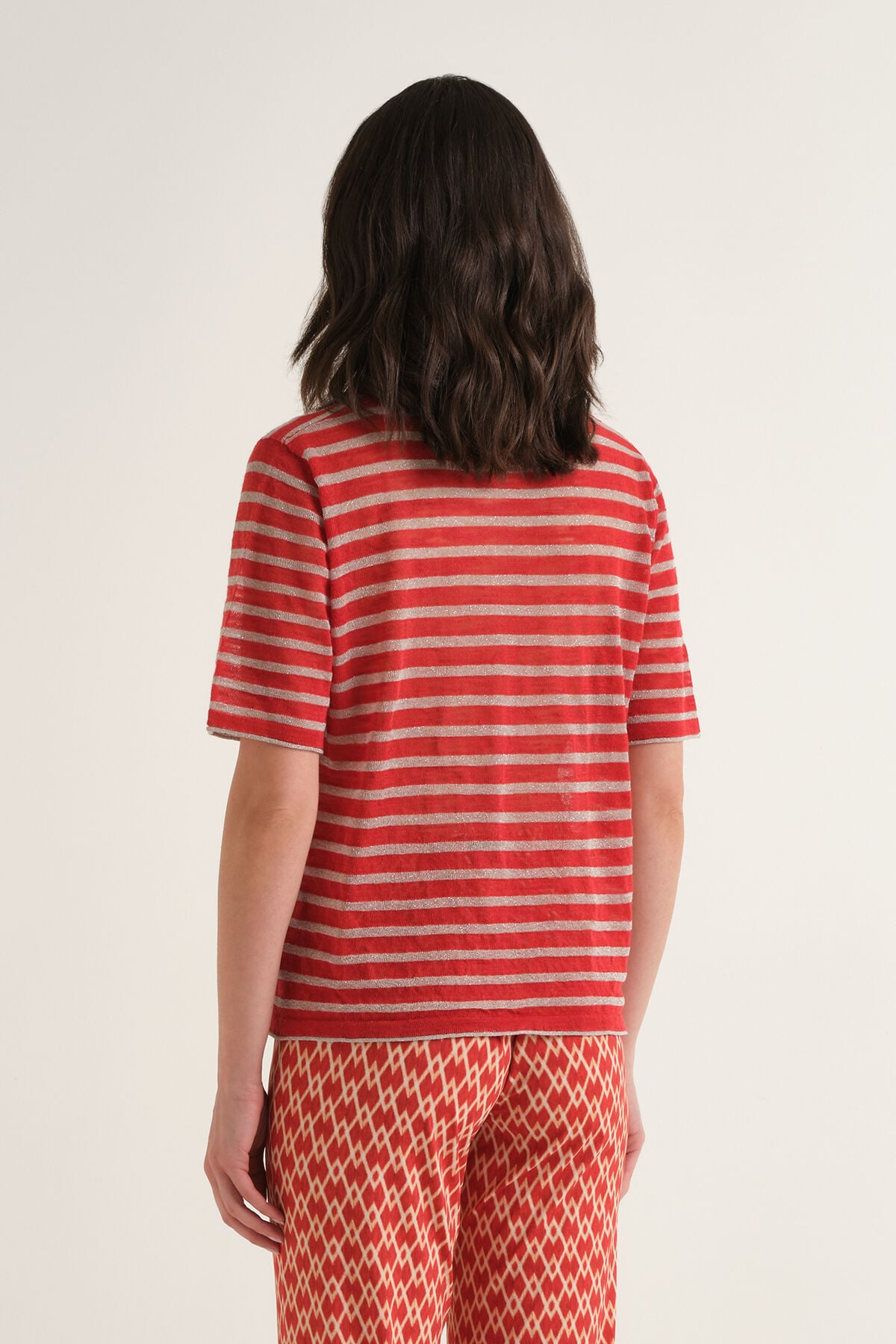 Malìparmi SUMMER LINEN T-SHIRT Rouge JK028278148