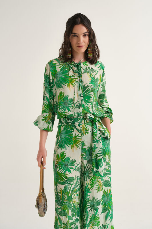 Malìparmi BOTANICAL JUNGLE SHIRT Green JM558350663