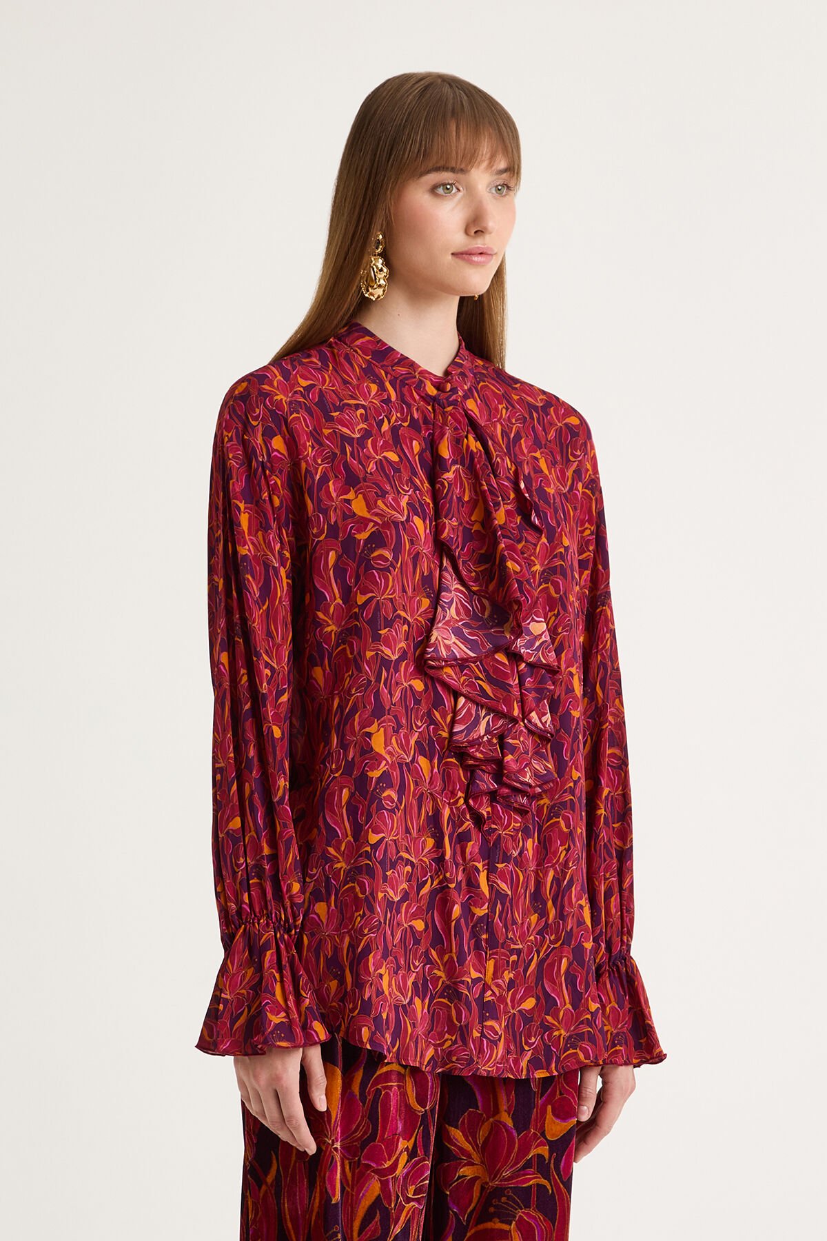 Maliparmi LILY'S BALLET SHIRT Bordeaux JM556250653 Maliparmi LILY'S BALLET SHIRT Bordeaux JM556250653