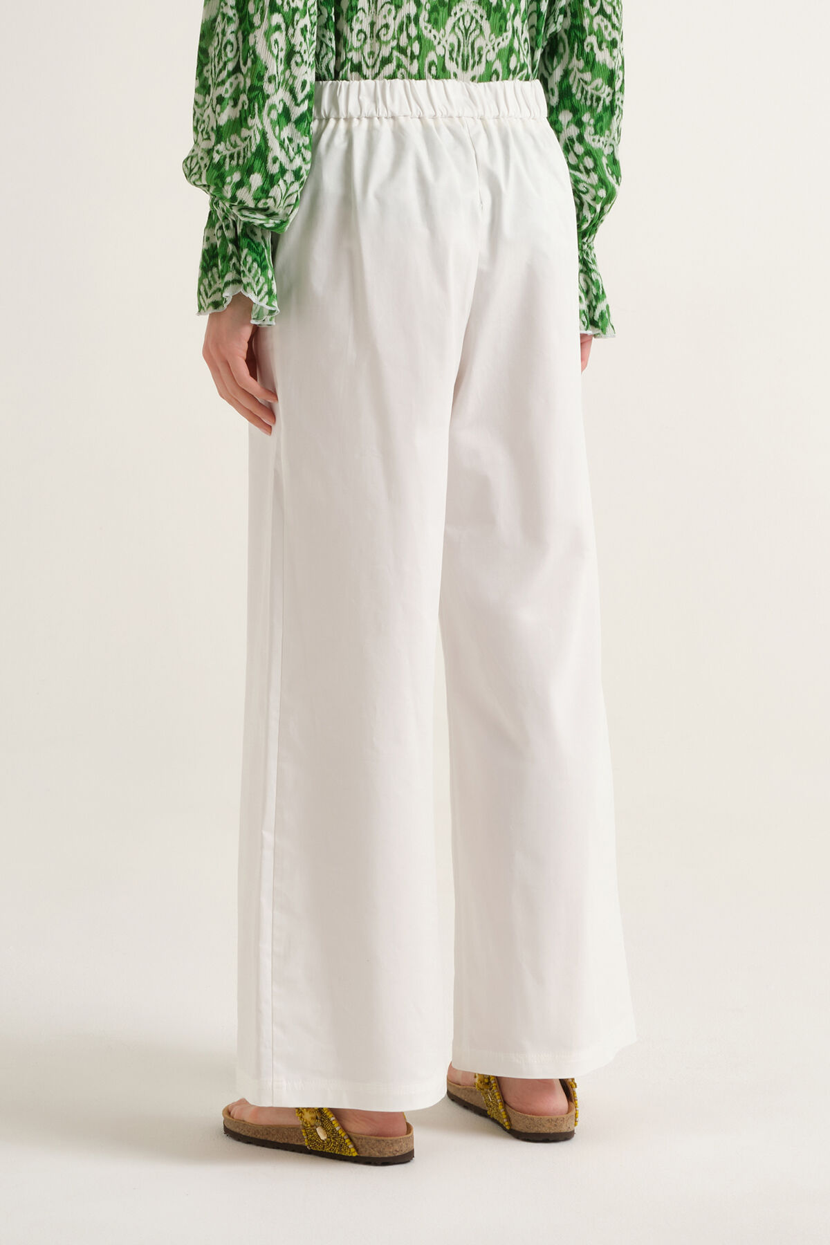 Malìparmi STRETCH COTTON PANTALON Blanc Naturel JH805310212