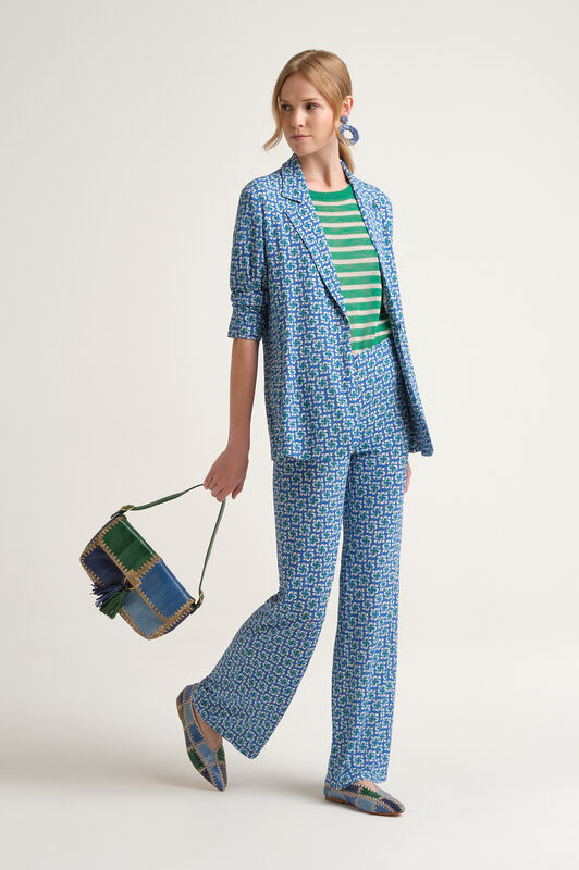 Malìparmi MINI MOULINÉ TROUSERS Blue JH400970675