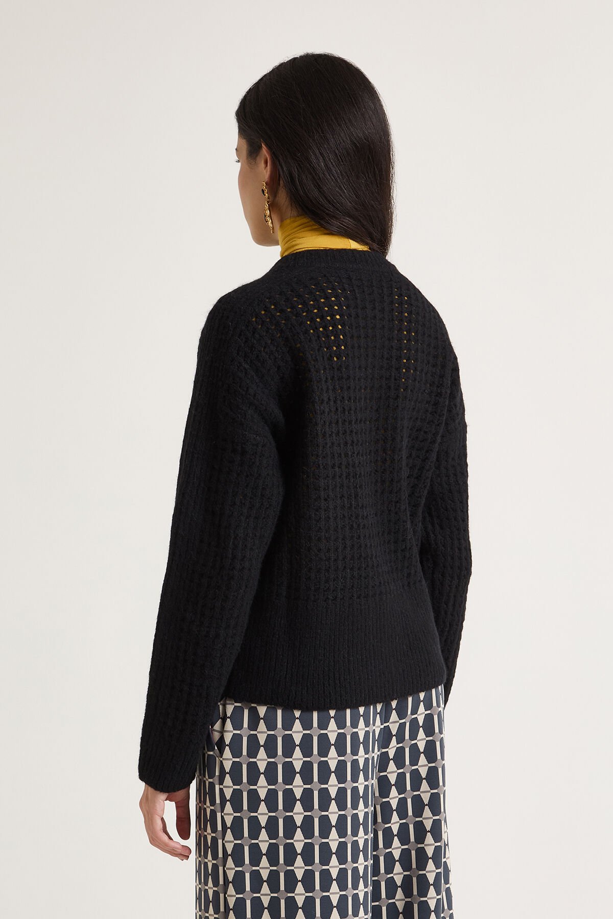 Maliparmi RECYCLE MERINO CARDIGAN Black JN369978203