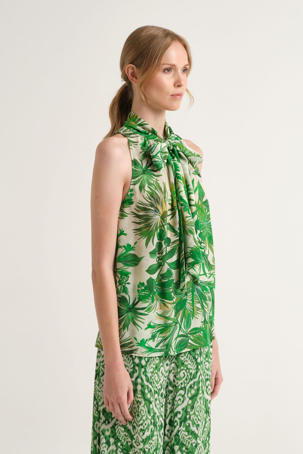 Malìparmi BOTANICAL JUNGLE TOP Green JP555850663 Malìparmi BOTANICAL JUNGLE TOP Green JP555850663