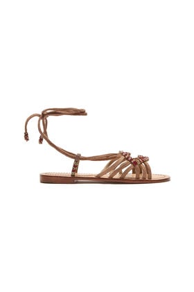 Malìparmi CORD & BEADS SANDAL Red SX097191274