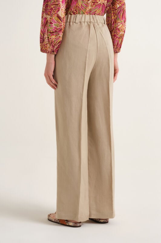 Malìparmi TIMELESS LINEN PANTALÓN Arena JH803340106 Malìparmi TIMELESS LINEN PANTALÓN Arena JH803340106
